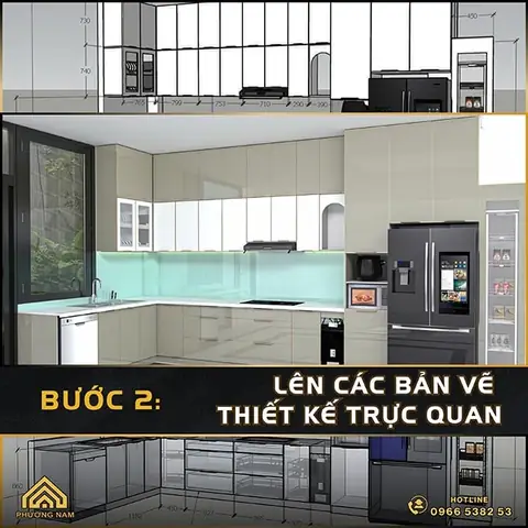 Quy Trình Thiết Kế Thi Công Tủ Bếp Cho Khách Hàng Của Bếp Phương Nam