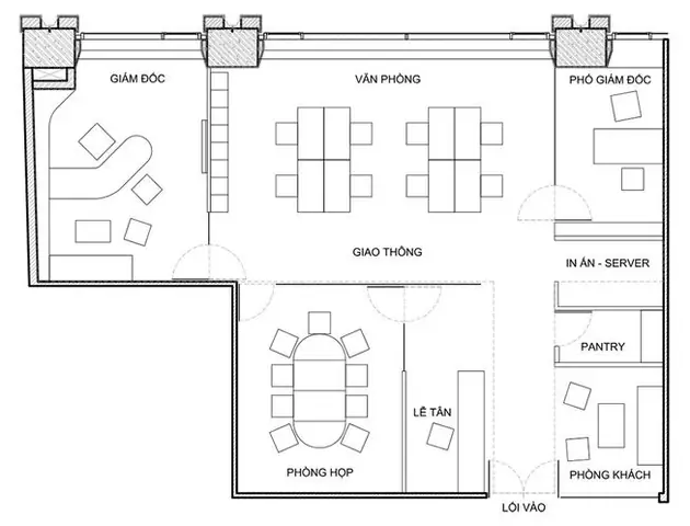 Bố Trí Văn Phòng Làm Việc Linh Hoạt