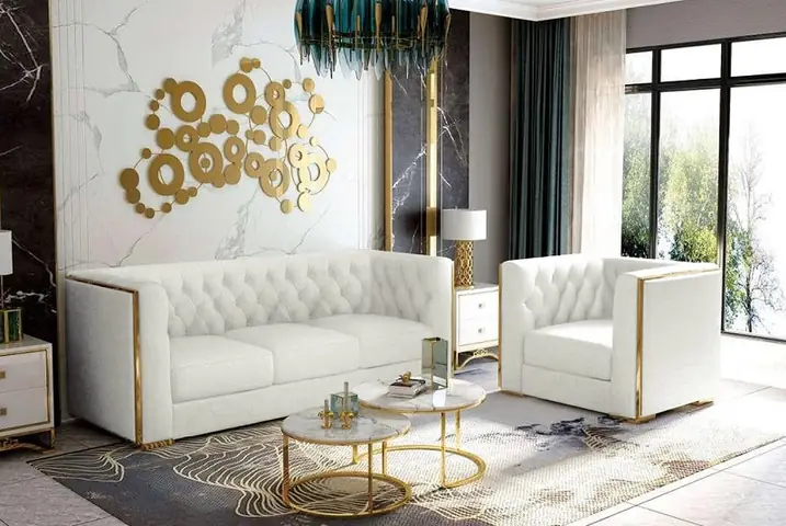 Sofa Chân Inox Mạ Vàng: Hướng Dẫn Lựa Chọn Và Thiết Kế Không Gian Sang Trọng