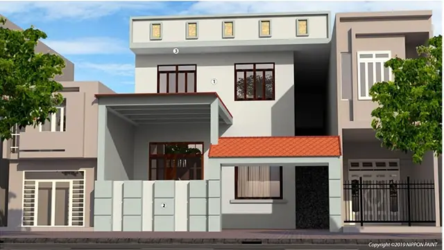 15+ Mẫu Sơn Nhà 2 Tầng Đẹp Cho Năm 2023