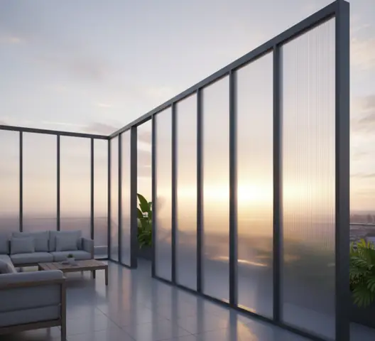 Vách Ngăn Ngoài Trời Bằng Polycarbonate