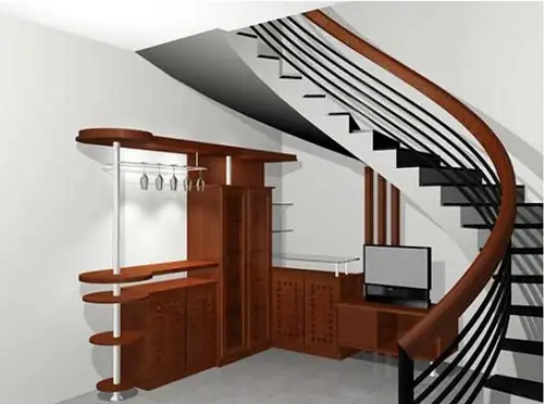 Mẫu Tay Vịn Cầu Thang Gỗ Hình Elip