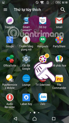 Thao tác truy cập ứng dụng quản lý tập tin trên điện thoại để tìm kiếm nội dung nhạc đã tải