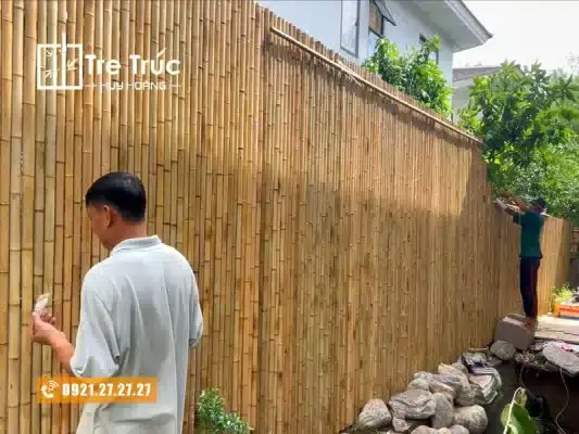 Thi Công Làm Hàng Rào Bằng Tre Trúc Thi Công Làm Hàng Rào Bằng Tre Trúc