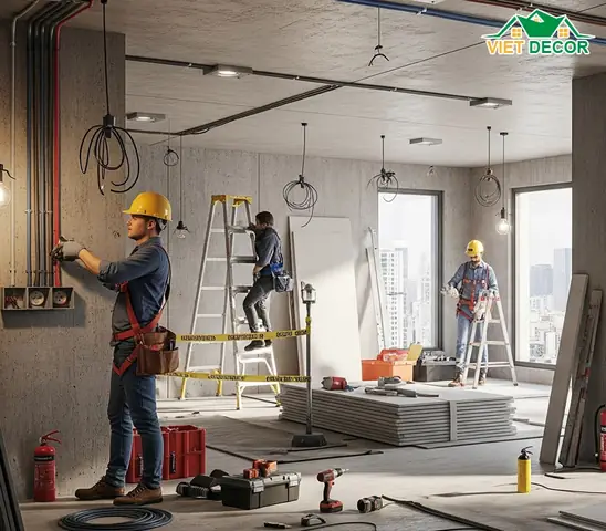 Thi Công Hệ Thống Điện - Nước Thi Công Hệ Thống Điện - Nước