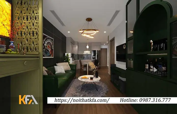 Dự Án: Thi Công Nội Thất Nhà Chung Cư 2 Phòng Ngủ 70m2