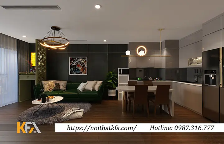 Dự Án: Thi Công Nội Thất Nhà Chung Cư 2 Phòng Ngủ 70m2