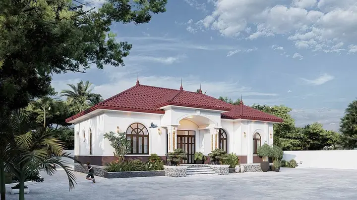 Biệt Thự Kiểu Pháp 1 Tầng 3 Phòng Ngủ
