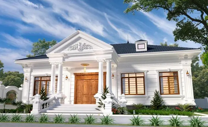 Biệt Thự Kiểu Pháp 1 Tầng 4 Phòng Ngủ