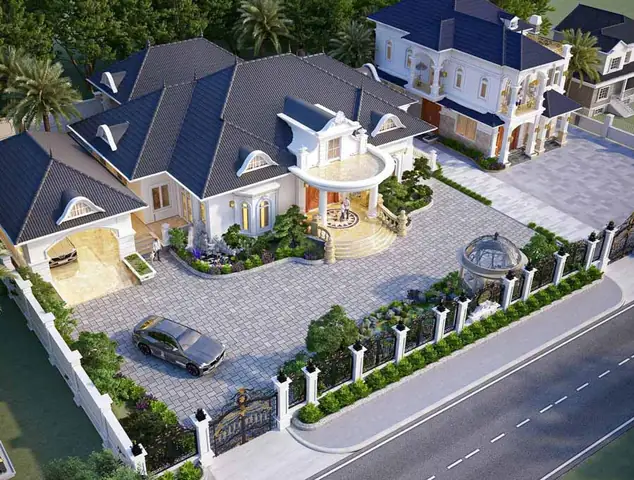 Mẫu Nhà 1 Tầng Kiểu Pháp Sang Trọng