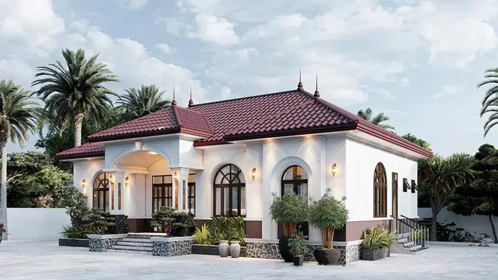 Biệt Thự Kiểu Pháp 1 Tầng 3 Phòng Ngủ