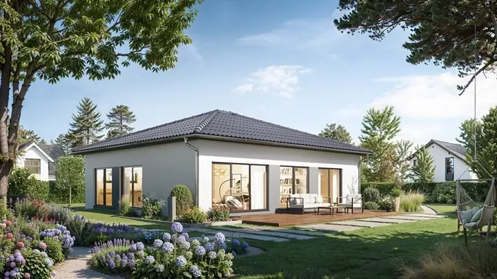 1. Thiết Kế Biệt Thự Nhà Vườn 1 Tầng Mái Nhật