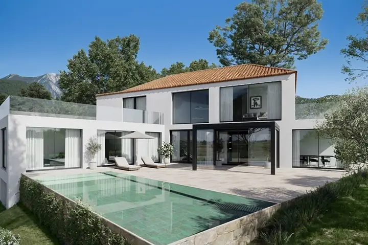 2. Thiết Kế Biệt Thự Sân Vườn 2 Tầng Mái Nhật