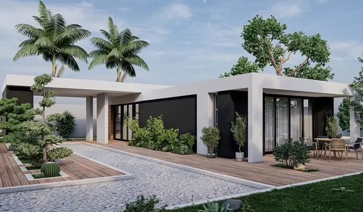 4. Biệt Thự Nhà Vườn 1 Tầng 3 Phòng Ngủ