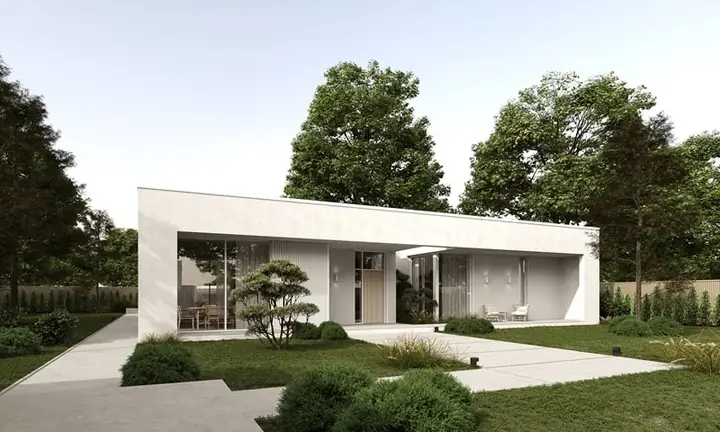 2. Mẫu Biệt Thự Nhà Vườn 1 Tầng Hiện Đại