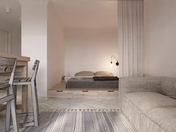 Mẫu Thiết Kế Căn Hộ 30m2 - 2 Phòng Ngủ Số 5