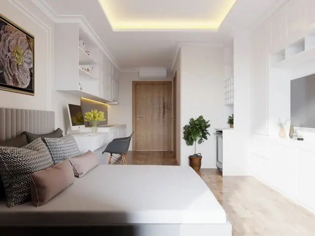 Mẫu Thiết Kế Căn Hộ 30m2 - 2 Phòng Ngủ Số 7