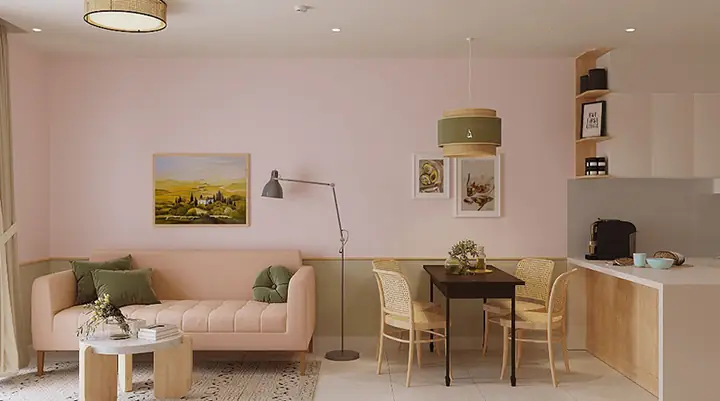 Nội Thất Căn Hộ Chung Cư 40m2 Theo Phong Cách Tropical Nội Thất Căn Hộ Chung Cư 40m2 Theo Phong Cách Tropical