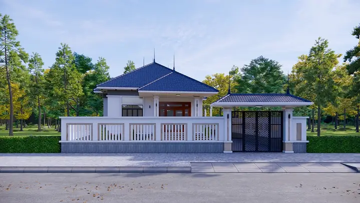 Nhà Cấp 4 Mái Nhật Đơn Giản Ở Nông Thôn