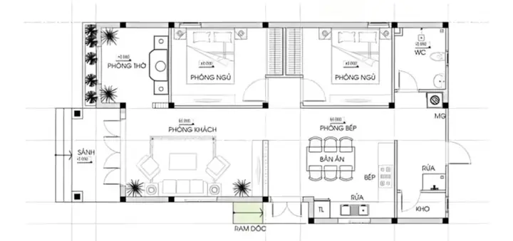 Bản Vẽ Nhà Cấp 4 Mái Nhật Ấn Tượng Nhất