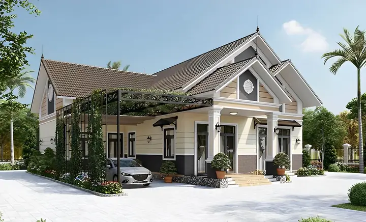 Mẫu Thiết Kế Nhà Mái Thái