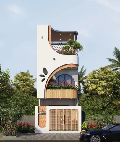 Thiết Kế Nhà 100m2 Với Ban Công Thư Giãn