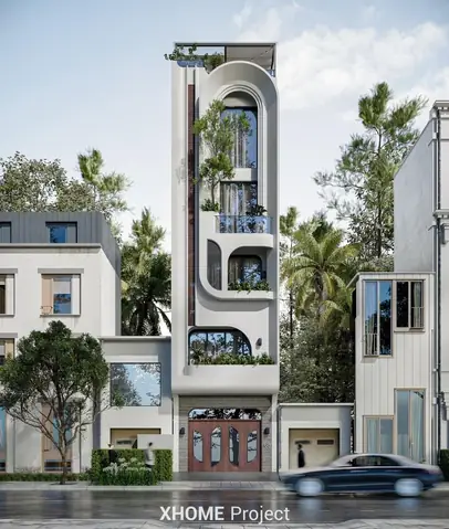 Thiết Kế Nhà 100m2 5 Tầng Với Không Gian Đa Năng