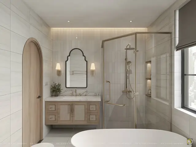 Thiết Kế Phòng Tắm Kết Hợp Vệ Sinh