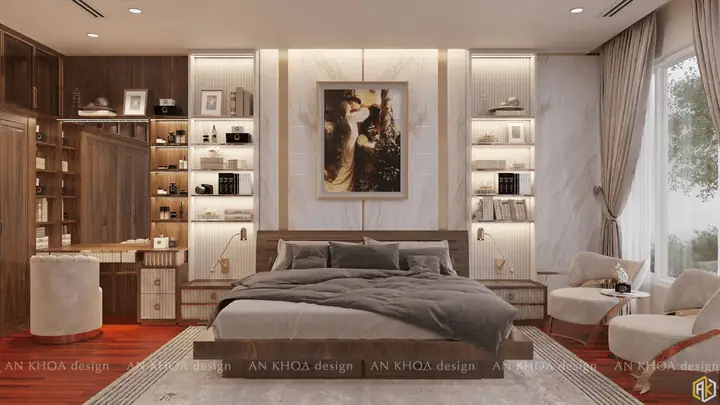 Thiết Kế Nhà 100m2 Với Phòng Ngủ Master Sang Trọng