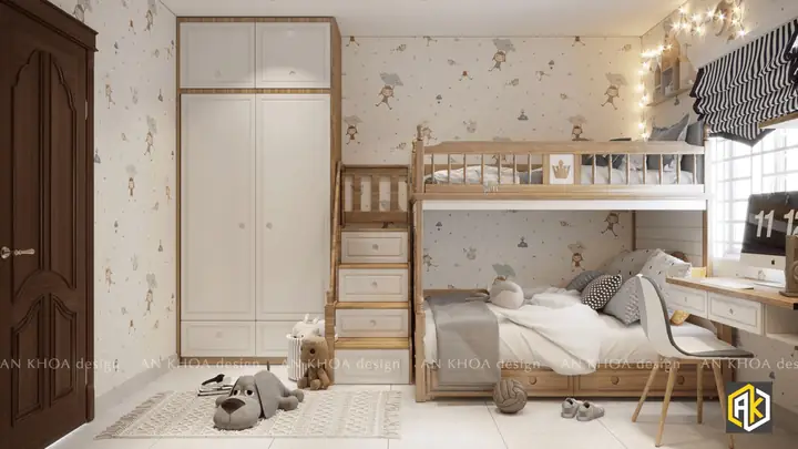 Thiết Kế Nhà 100m2 Với Phòng Ngủ Cho Trẻ Em Sinh Động