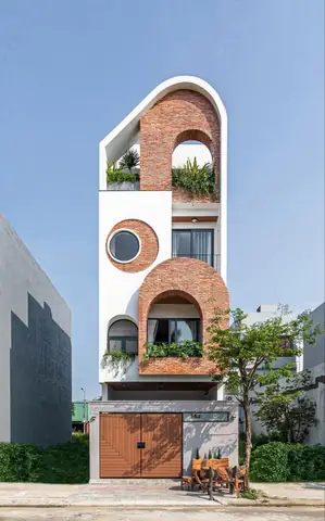 Thiết Kế Nhà 100m2 Mặt Tiền Gạch Đỏ