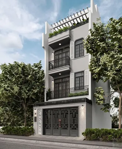 Thiết Kế Nhà 100m2 Theo Phong Cách Đông Dương (indochine)