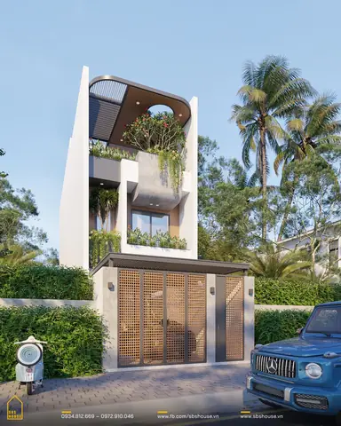 12. Mẫu Thiết Kế Nhà 3 Tầng 4 Phòng Ngủ 5x25m