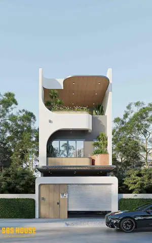 Mẫu Nhà 3 Tầng 4 Phòng Ngủ Mặt Tiền 6m