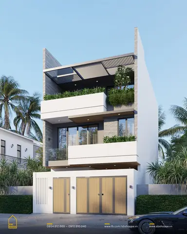 Mẫu Thiết Kế Nhà Phố 3 Tầng 4 Phòng Ngủ