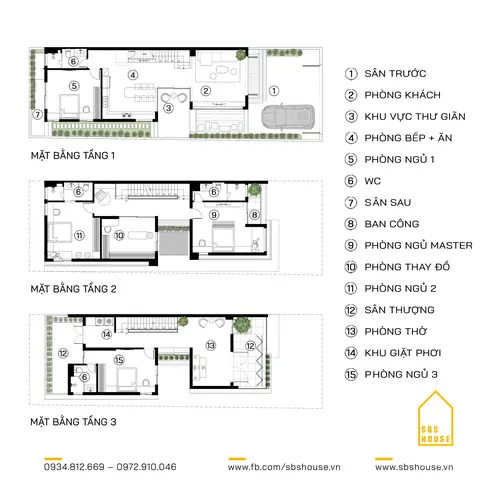 13. Mẫu Thiết Kế Nhà Biệt Thự 3 Tầng 4 Phòng Ngủ