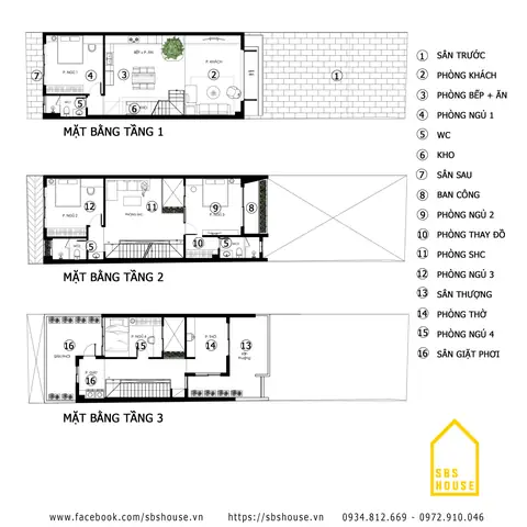 Mẫu Nhà Ống 3 Tầng 4 Phòng Ngủ 1 Phòng Thờ