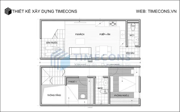 Bản Vẽ Nhà Phố 30m2 2 Tầng Bản Vẽ Nhà Phố 30m2 2 Tầng