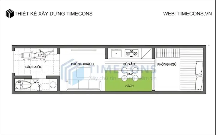 Bản Vẽ Nhà Phố 30m2 1 Tầng Bản Vẽ Nhà Phố 30m2 1 Tầng