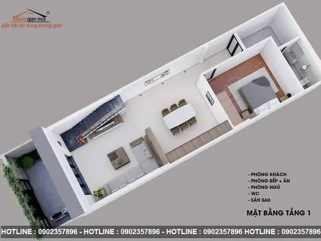 Những Lưu Ý Khi Thiết Kế Nhà 5x15m Có Gác Lửng