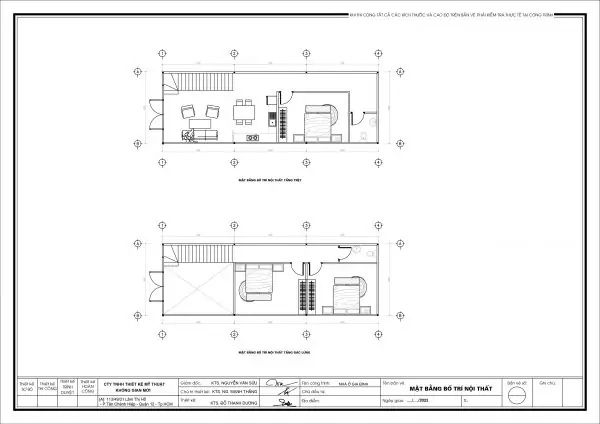 04 Phương Án Thiêt Kế Bố Trí Công Năng Nhà 5x15m Có Gác Lửng