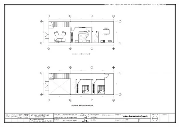 04 Phương Án Thiêt Kế Bố Trí Công Năng Nhà 5x15m Có Gác Lửng