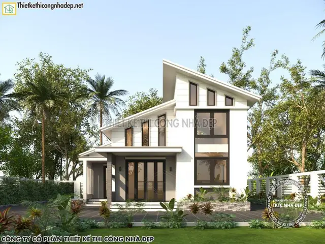 Mẫu Thiết Kế Nhà Cấp 4 Có Gác Lửng Diện Tích 5x16m