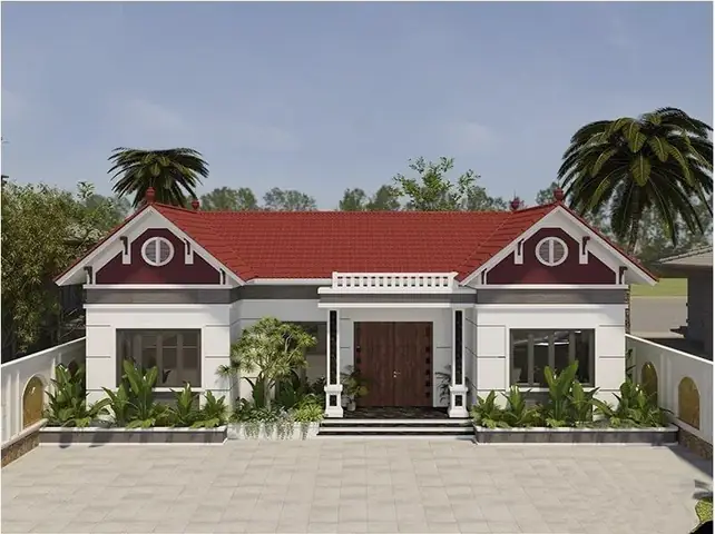 Mẫu Nhà Cấp 4 Hình Chữ U