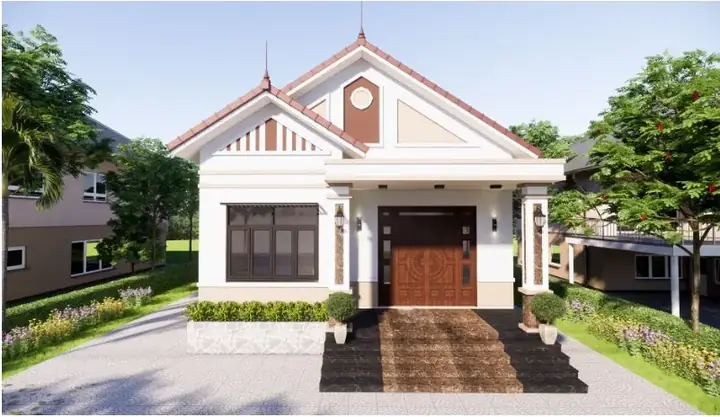 Mẫu Nhà Cấp 4 Đẹp Mái Thái 3 Phòng Ngủ