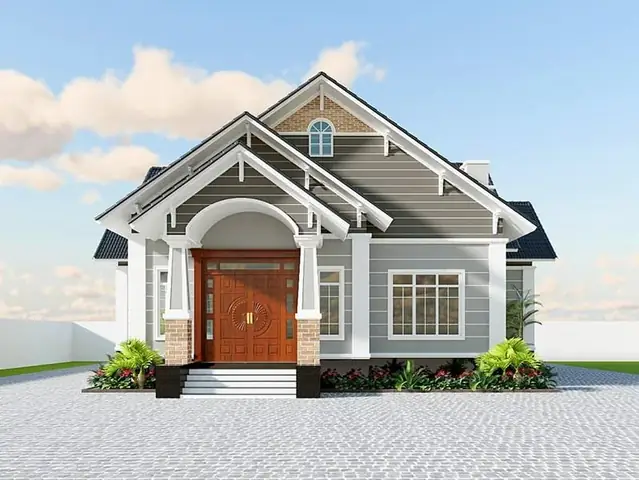 Mẫu Nhà Cấp 4 Đẹp Mái Thái 3 Phòng Ngủ