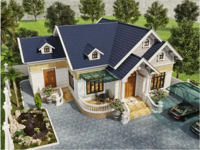 Mẫu Nhà Cấp 4 Mái Thái 4 Phòng Ngủ