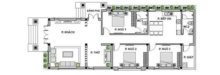Bản Vẽ Nhà Cấp 4 Chữ L
