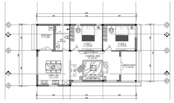 Bản Vẽ Nhà Cấp 4 Có Gác Lửng