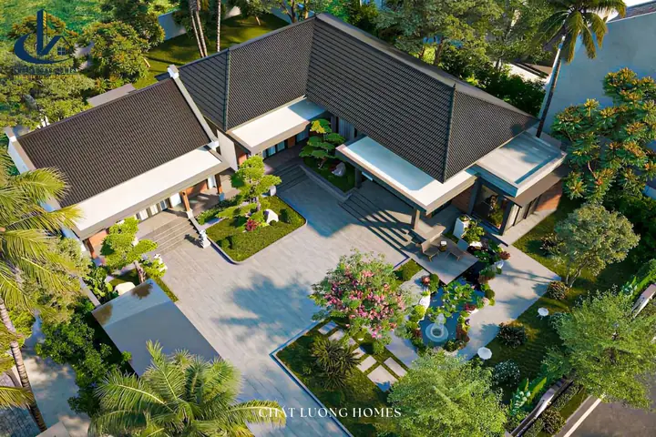 Mẫu Nhà Vườn Cấp 4 Xanh Mát